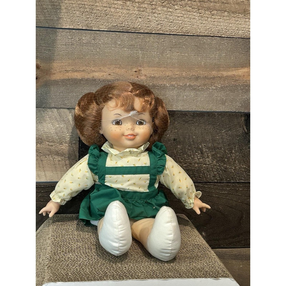 Vintage 1988 Northern Bathroom Tissue Promotional baby Doll green dress red hair